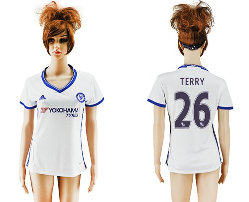 Women's Chelsea #26 Terry Sec Away Soccer Club Jersey - Click Image to Close